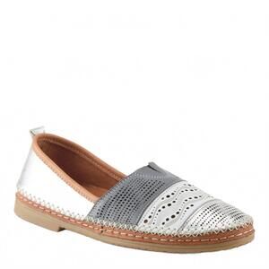 NEW SPRING STEP SHOES women's highwest slip on shoes in silver multi